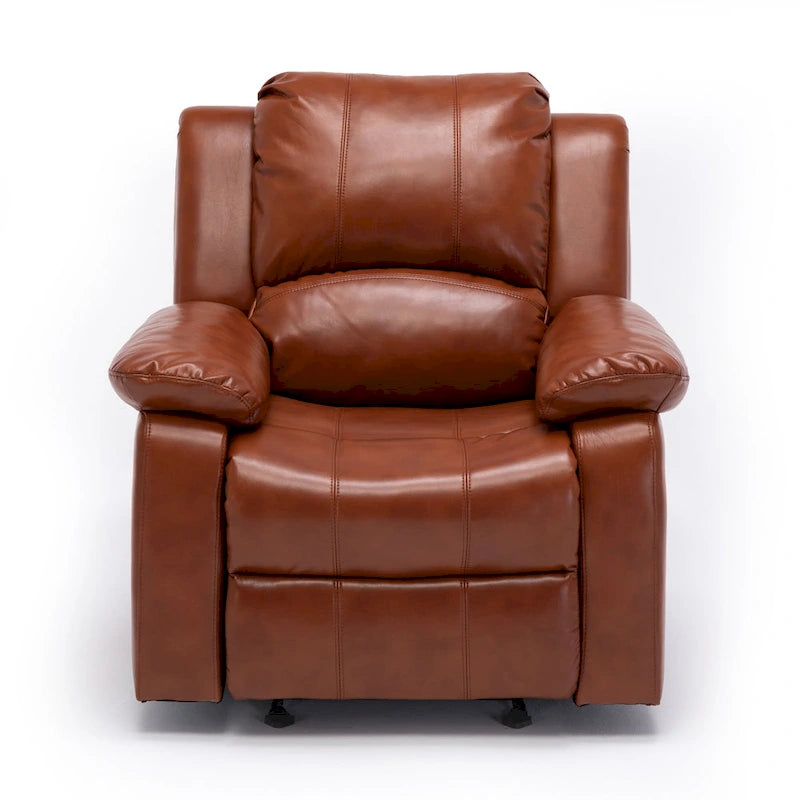 Fauteuil inclinable en similicuir pour salon - Siège rembourré, inclinaison douce