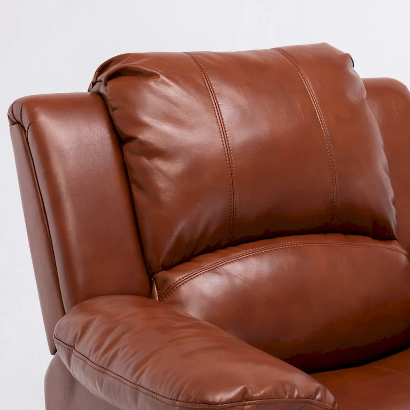 Fauteuil inclinable en similicuir pour salon - Siège rembourré, inclinaison douce