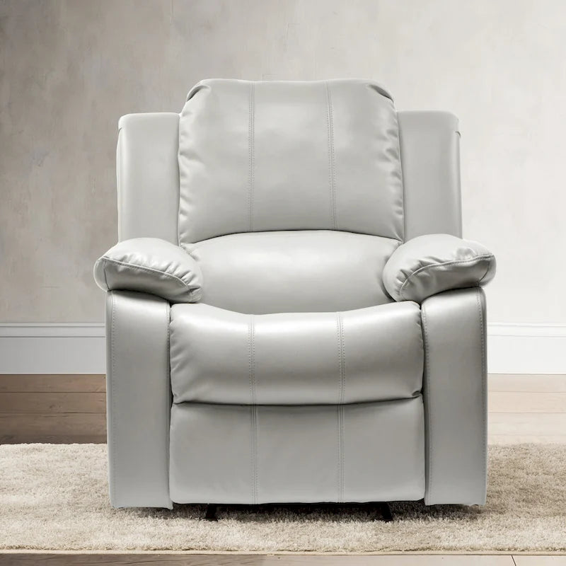 Fauteuil inclinable en similicuir pour salon - Siège rembourré, inclinaison douce