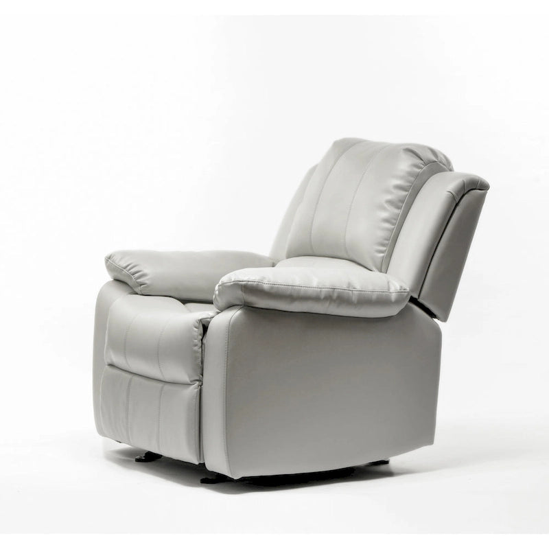 Fauteuil inclinable en similicuir pour salon - Siège rembourré, inclinaison douce