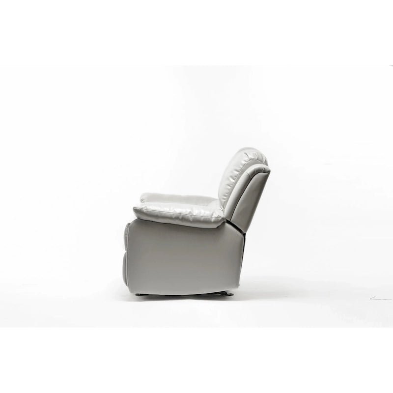 Fauteuil inclinable en similicuir pour salon - Siège rembourré, inclinaison douce