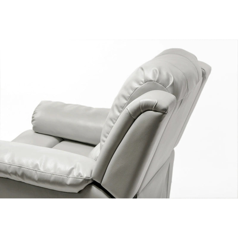 Fauteuil inclinable en similicuir pour salon - Siège rembourré, inclinaison douce