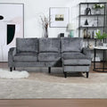 Canapé sectionnel modulaire convertible avec pouf de rangement