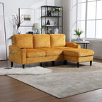 Canapé sectionnel modulaire convertible avec pouf de rangement