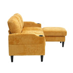 Canapé sectionnel modulaire convertible avec pouf de rangement