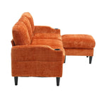 Canapé sectionnel modulaire convertible avec pouf de rangement