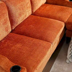 Canapé sectionnel modulaire convertible avec pouf de rangement