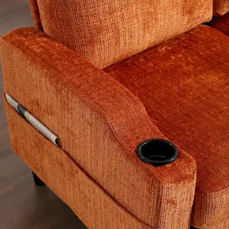 Canapé sectionnel modulaire convertible avec pouf de rangement