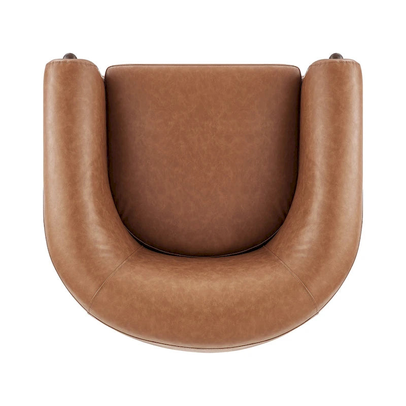 Fauteuil d'appoint rembourré - Fauteuil moderne en tissu pour salon