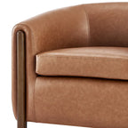 Fauteuil d'appoint rembourré - Fauteuil moderne en tissu pour salon