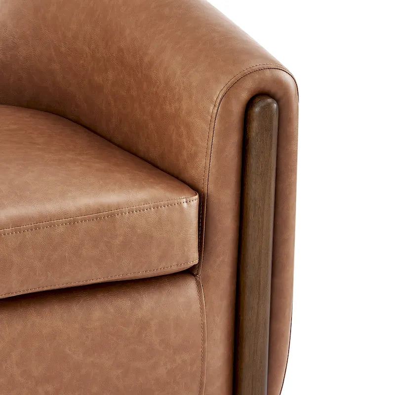 Fauteuil d'appoint rembourré - Fauteuil moderne en tissu pour salon