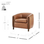 Fauteuil d'appoint rembourré - Fauteuil moderne en tissu pour salon