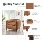 Fauteuil d'appoint rembourré - Fauteuil moderne en tissu pour salon