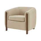 Fauteuil d'appoint rembourré - Fauteuil moderne en tissu pour salon