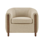 Fauteuil d'appoint rembourré - Fauteuil moderne en tissu pour salon