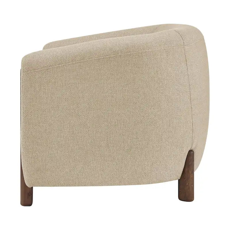 Fauteuil d'appoint rembourré - Fauteuil moderne en tissu pour salon