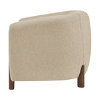 Fauteuil d'appoint rembourré - Fauteuil moderne en tissu pour salon