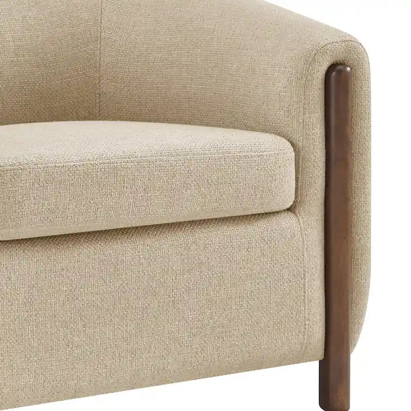Fauteuil d'appoint rembourré - Fauteuil moderne en tissu pour salon