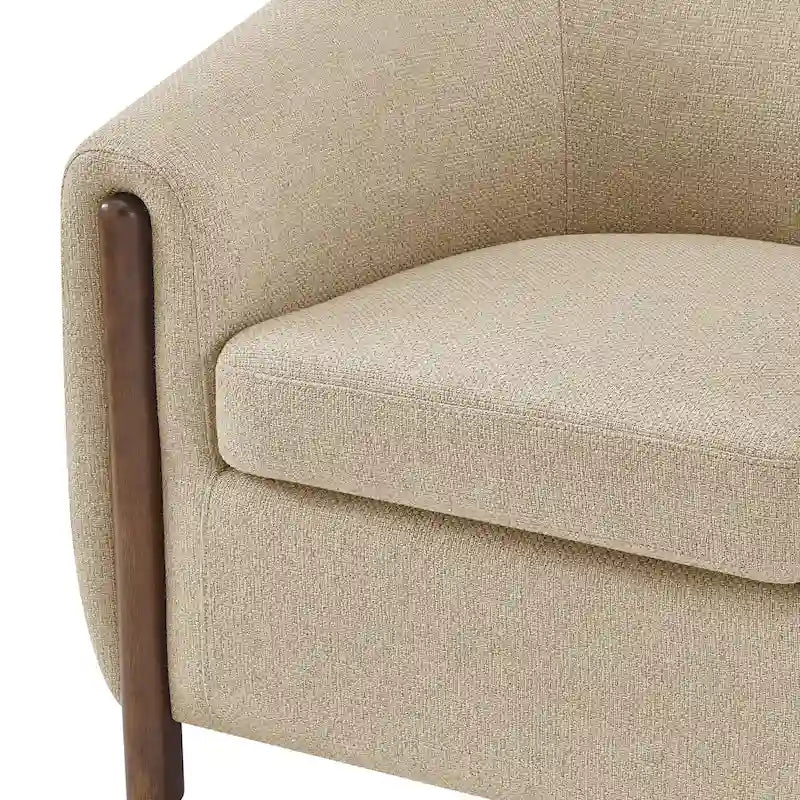Fauteuil d'appoint rembourré - Fauteuil moderne en tissu pour salon