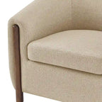 Fauteuil d'appoint rembourré - Fauteuil moderne en tissu pour salon