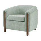Fauteuil d'appoint rembourré - Fauteuil moderne en tissu pour salon