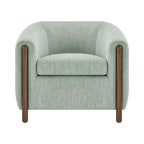 Fauteuil d'appoint rembourré - Fauteuil moderne en tissu pour salon