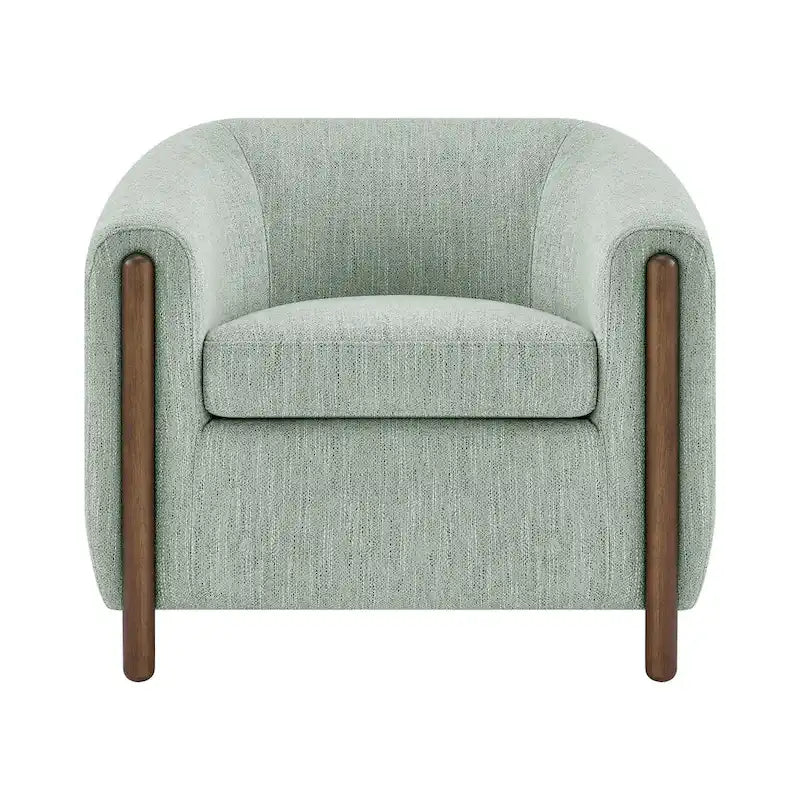 Fauteuil d'appoint rembourré - Fauteuil moderne en tissu pour salon