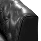 Fauteuil en Cuir Véritable Italien pleine fleur – Style Moderne du Milieu du Siècle