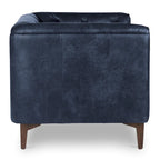 Fauteuil en Cuir Véritable Italien pleine fleur – Style Moderne du Milieu du Siècle