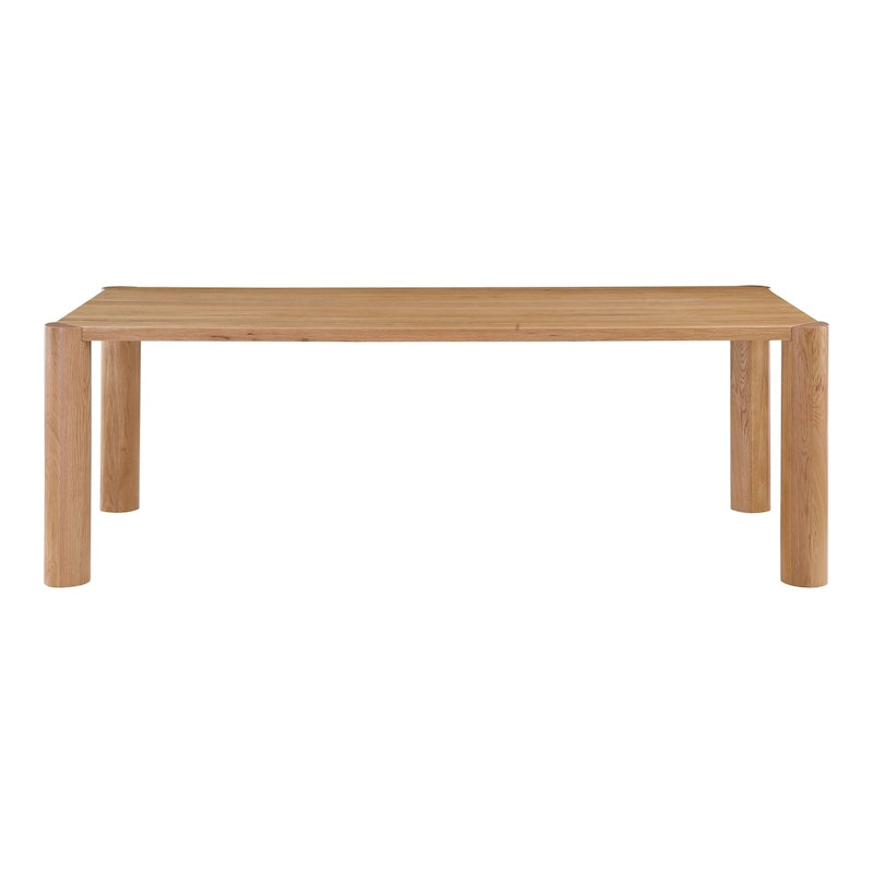 Table à manger moderne en chêne massif blanc – Piétement modulable, 8 à 10 places