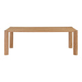 Table à manger moderne en chêne massif blanc – Piétement modulable, 8 à 10 places