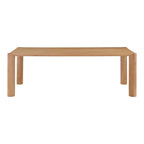 Table à manger moderne en chêne massif blanc – Piétement modulable, 8 à 10 places