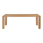 Table à manger moderne en chêne massif blanc – Piétement modulable, 8 à 10 places