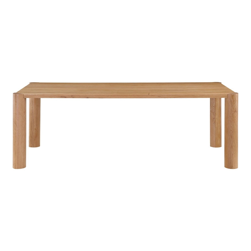 Table à manger moderne en chêne massif blanc – Piétement modulable, 8 à 10 places