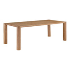 Table à manger moderne en chêne massif blanc – Piétement modulable, 8 à 10 places