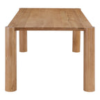 Table à manger moderne en chêne massif blanc – Piétement modulable, 8 à 10 places