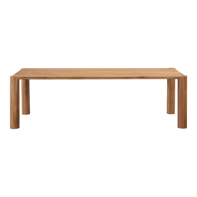 Table à manger moderne en chêne massif blanc – Piétement modulable, 8 à 10 places
