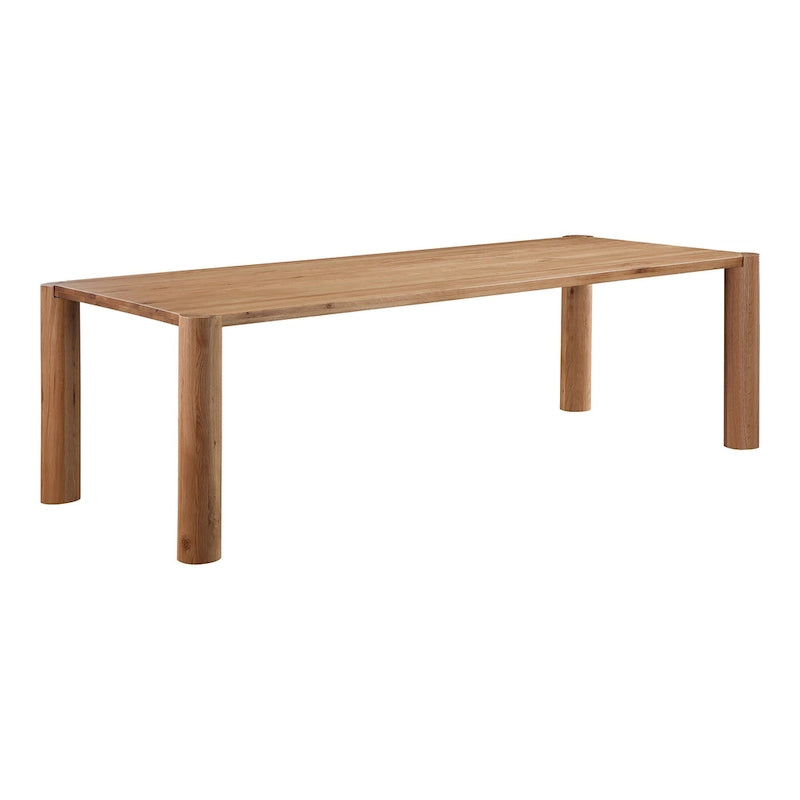 Table à manger moderne en chêne massif blanc – Piétement modulable, 8 à 10 places