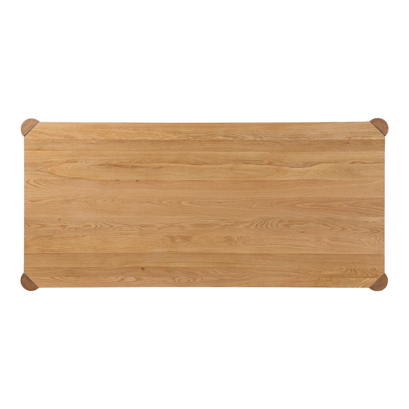 Table à manger moderne en chêne massif blanc – Piétement modulable, 8 à 10 places