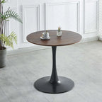 Table à manger Tulipe 31.5" pour 2-4 personnes avec plateau rond en MDF, table à manger sur pied, table d'appoint, table basse de loisirs