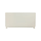 Console buffet rustique 4 portes de 60 pouces, motif frontal doré et blanc