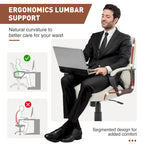 Chaise de bureau avec accoudoirs rembourrés, en cuir PU, pour la maison ou le bureau