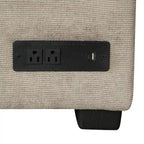 Canapé-lit d'angle de 82,6 po avec roues et ports USB