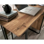 Bureau en chêne gravé – Bureau de style industriel avec rangements pour le bureau à domicile