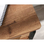 Bureau en chêne gravé – Bureau de style industriel avec rangements pour le bureau à domicile