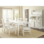 Buffet et vaisselier blancs antiques aspect vieilli avec portes coulissantes