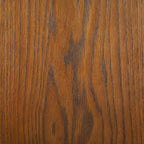Table d'appoint en bois en forme de C – Placage chêne, design minimaliste