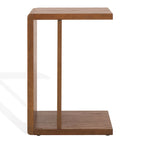 Table d'appoint en bois en forme de C – Placage chêne, design minimaliste