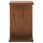 Table d'appoint en bois en forme de C – Placage chêne, design minimaliste