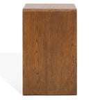 Table d'appoint en bois en forme de C – Placage chêne, design minimaliste